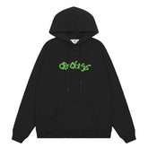 Off White Arrow Pattern Printed Hoodie